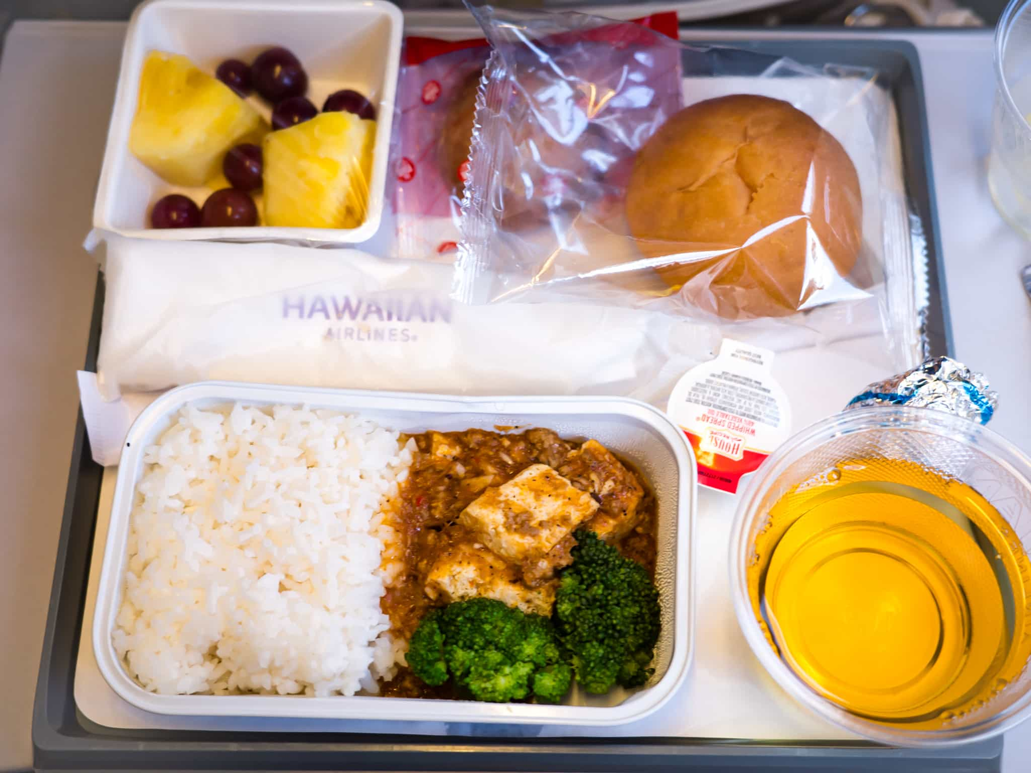 ハワイアン航空　機内食　麻婆豆腐