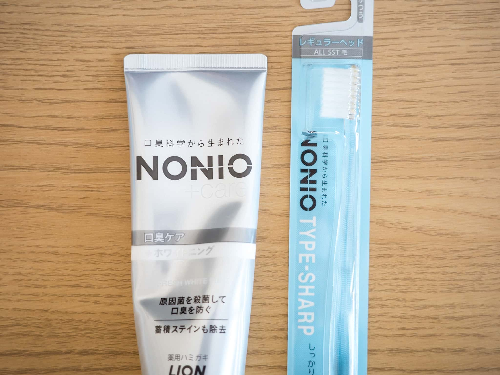 NONIO 歯磨き粉と歯ブラシ