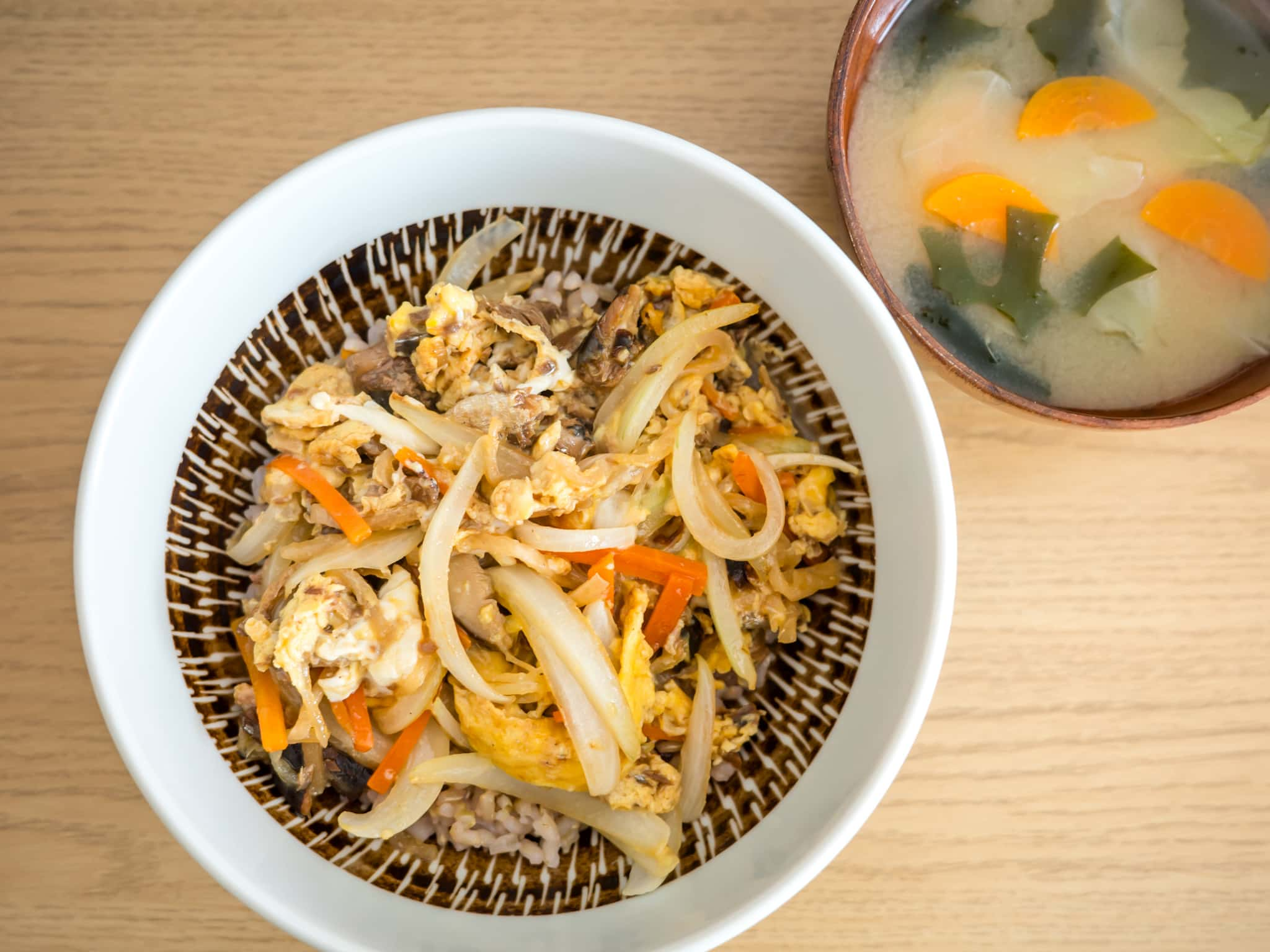 イワシの卵とじ丼