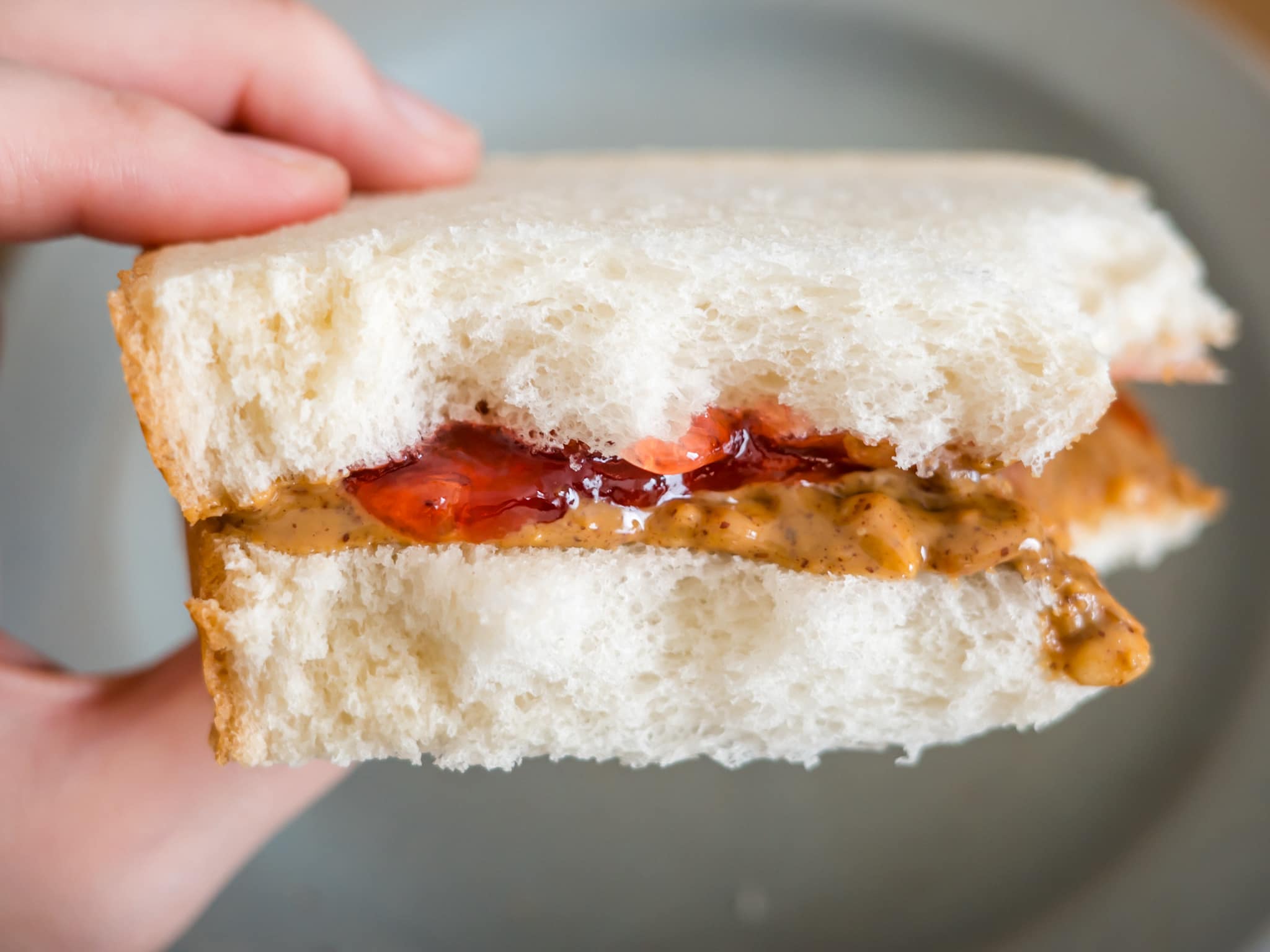 紙パックいちごジャム PBJ 断面