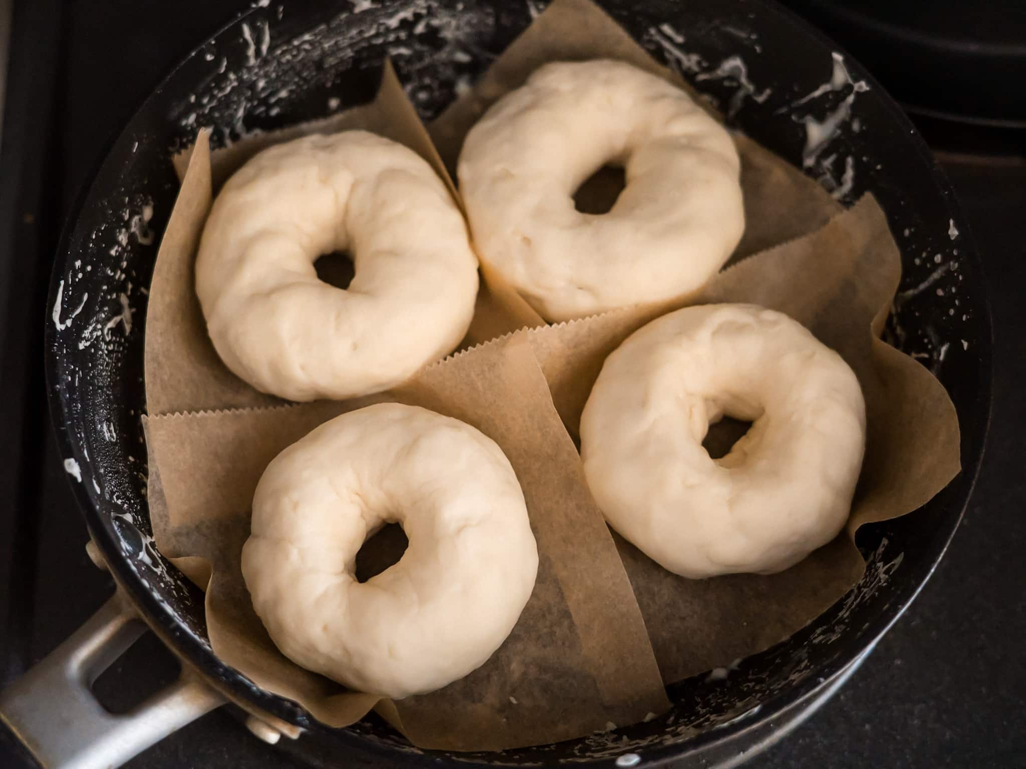 フライパン ベーグル