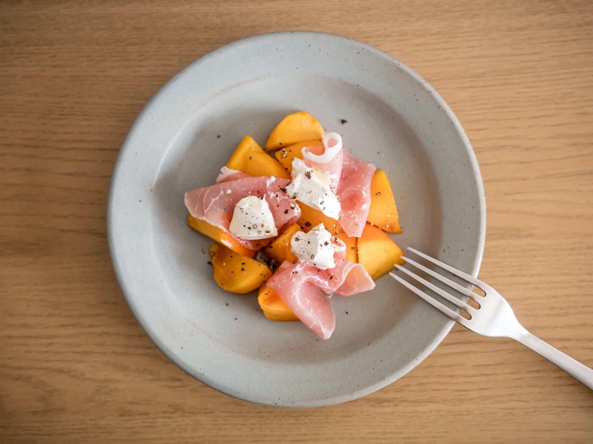 柿 生ハム クリームチーズ