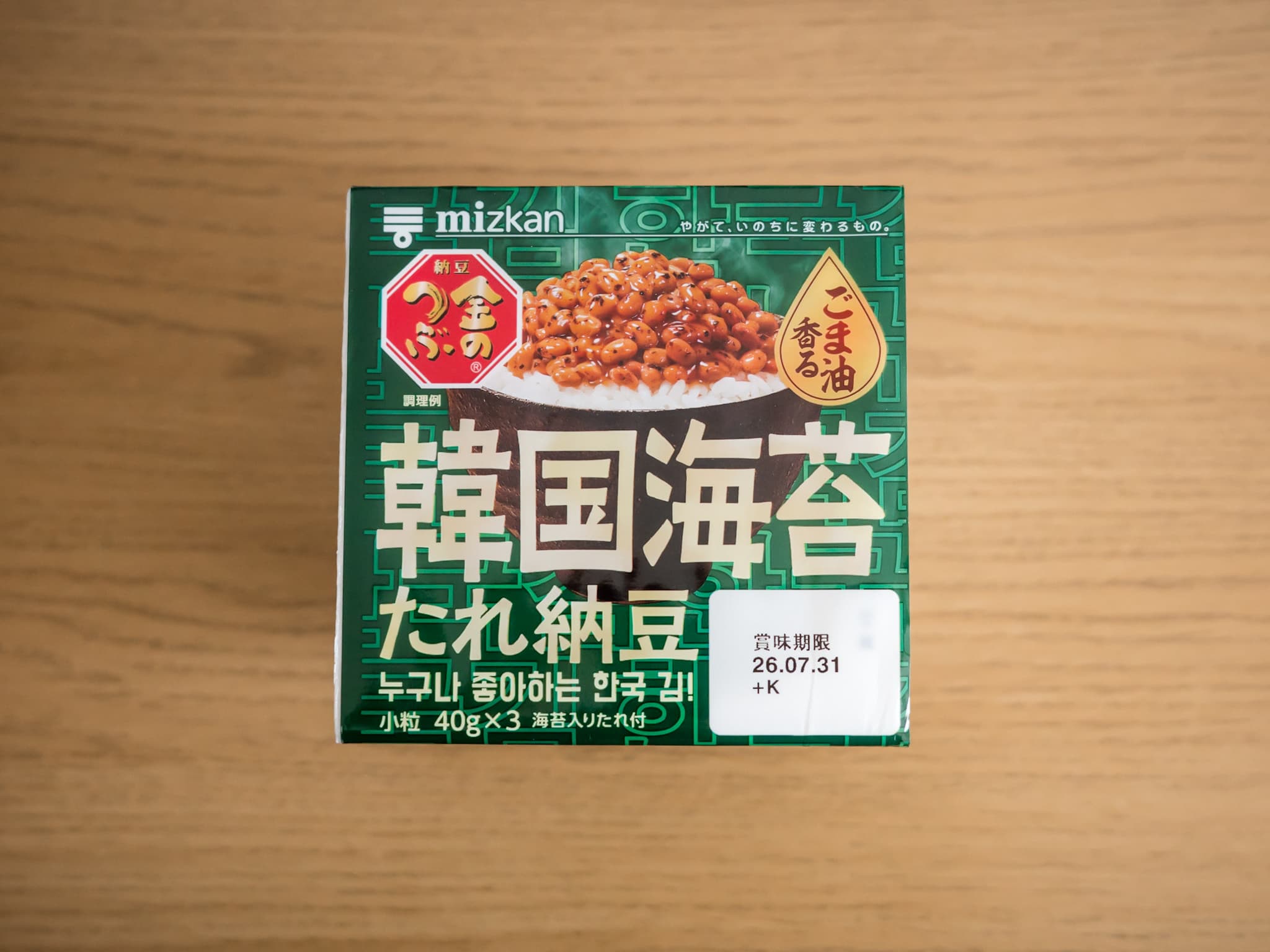 ミツカン 金のつぶ 韓国海苔たれ納豆